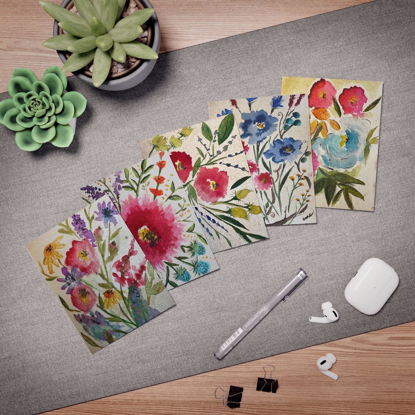 Watercolor Wildflower Notecards