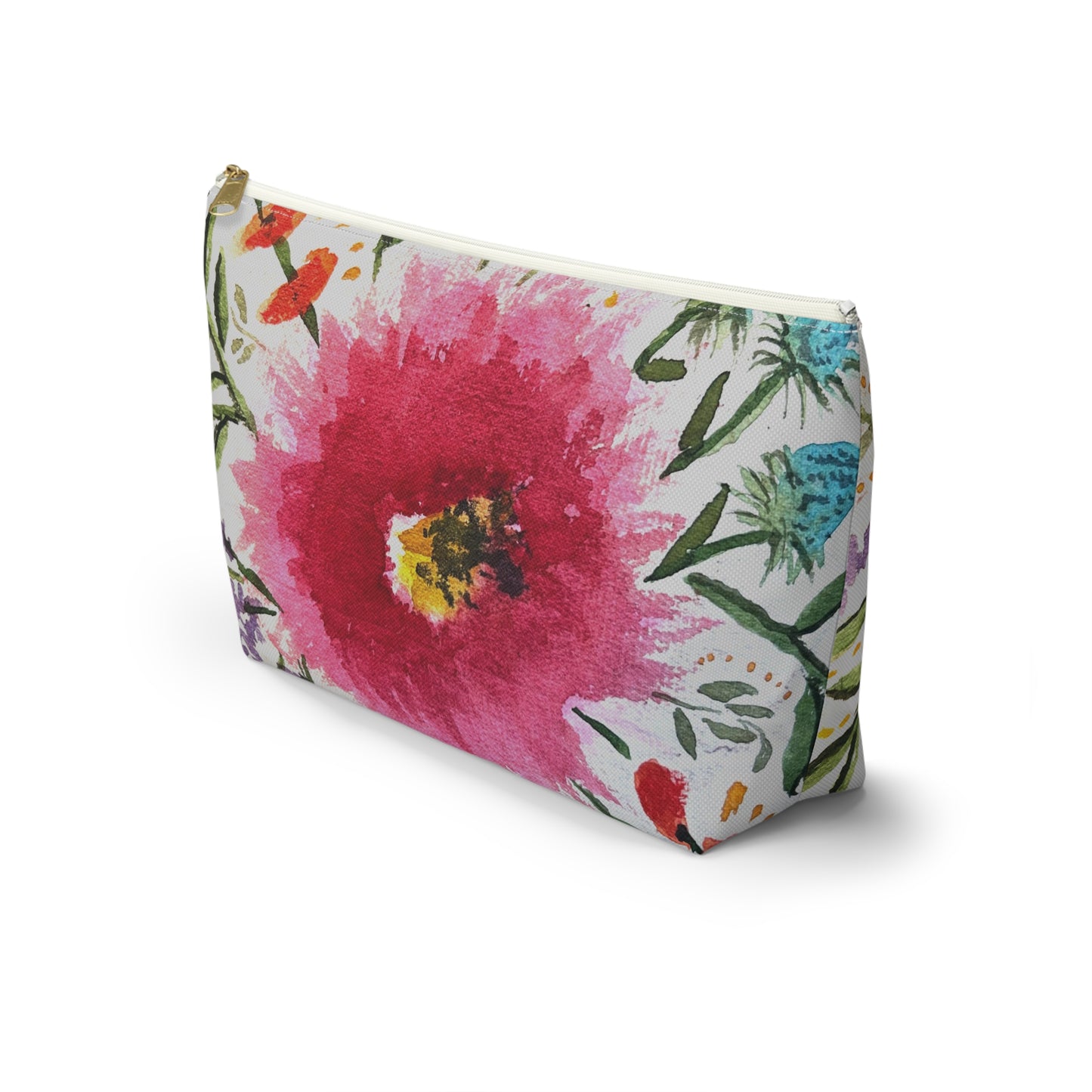 Pink Zinnia Accessory Bag