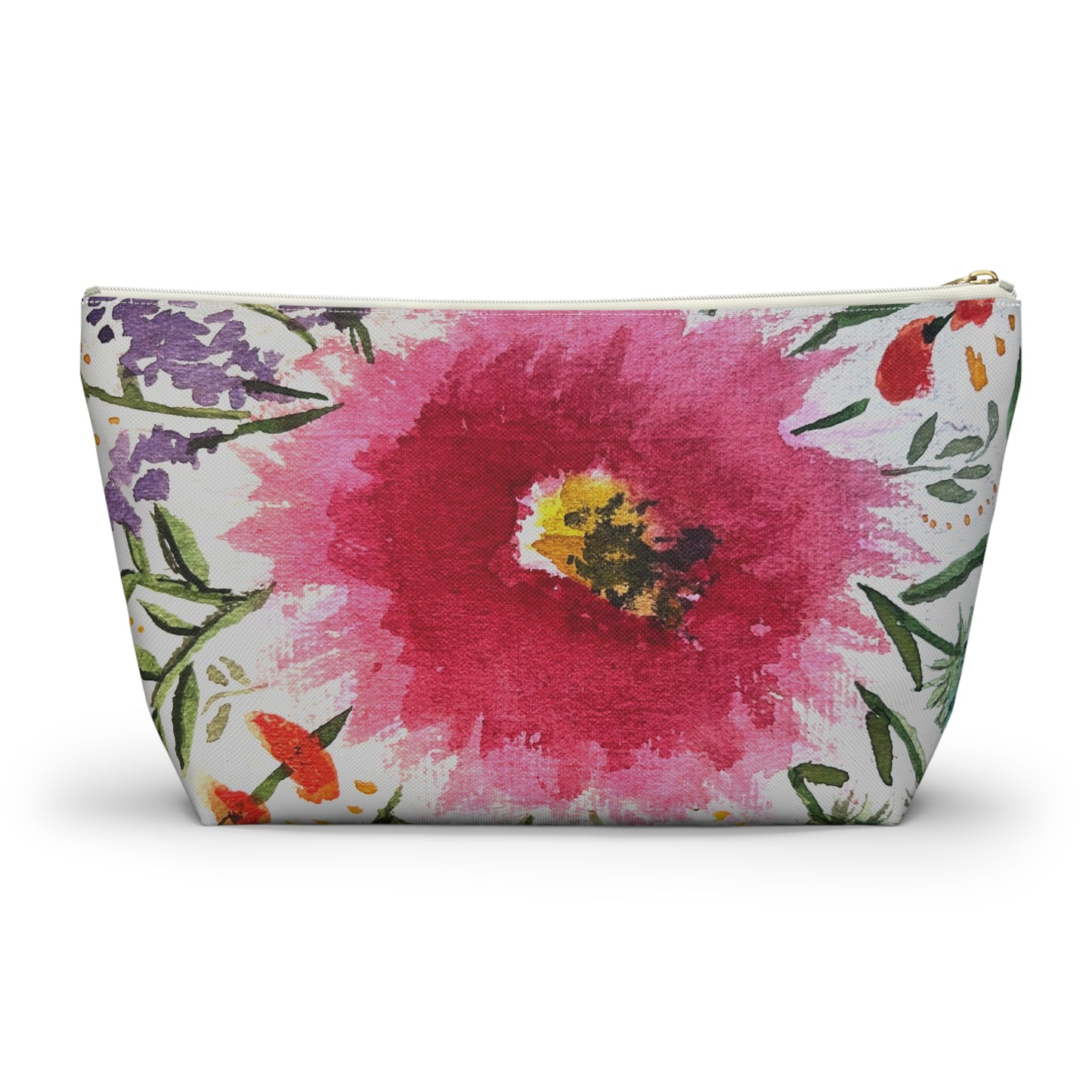 Pink Zinnia Accessory Bag