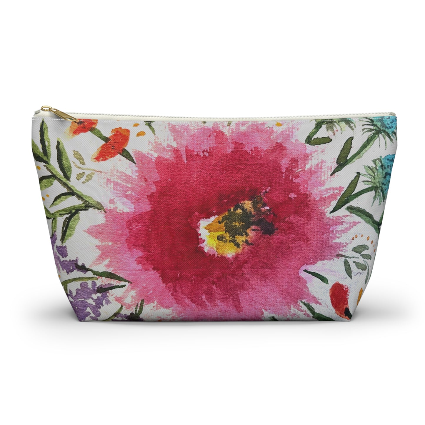 Pink Zinnia Accessory Bag