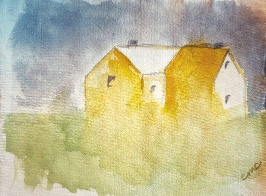 Yellow Barn Giclee Print