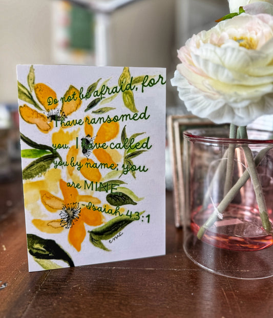 Isaiah 43:10 Mounted Watercolor