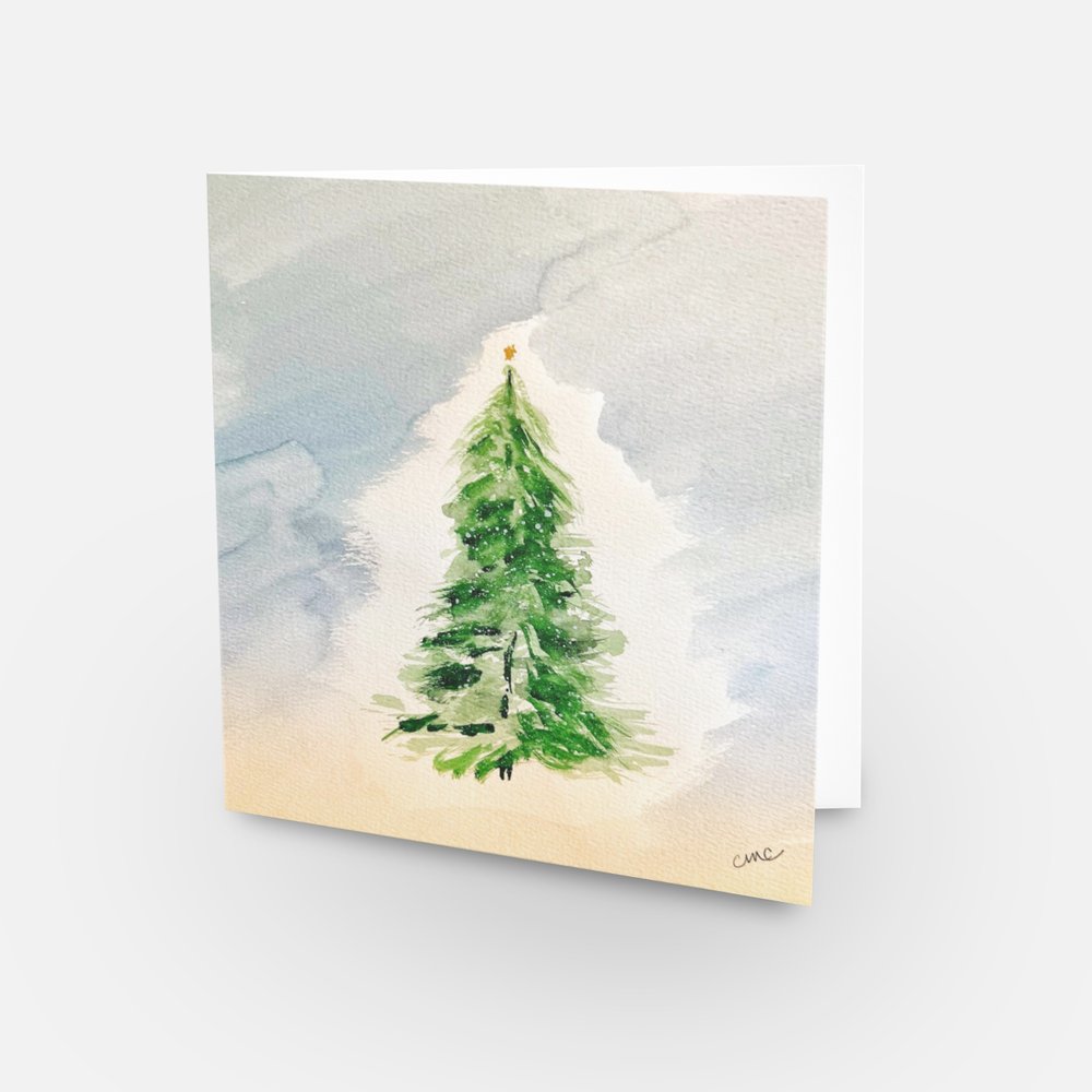 Evergreen Tree Christmas Card