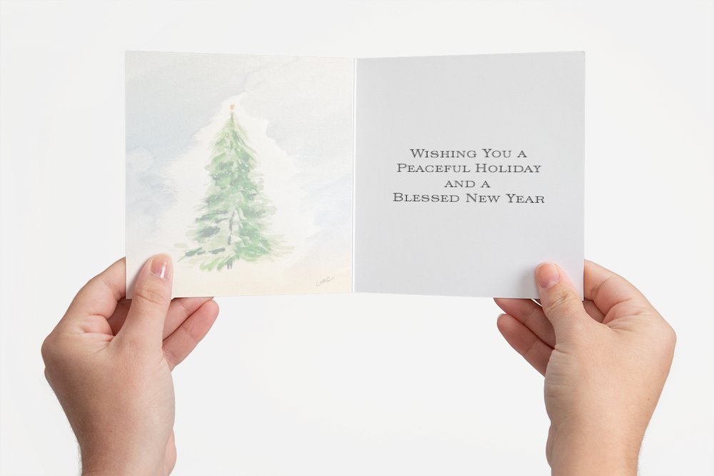 Evergreen Tree Christmas Card