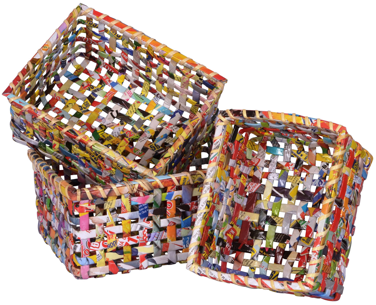 Baskets - Set of 3 - Recycled Paper